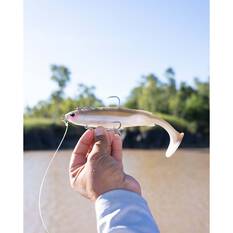 Nomad Live Ops Maniax Paddle Tail Pre-Rigged Soft Plastic Lure 8in Pearl White, Pearl White, bcf_hi-res