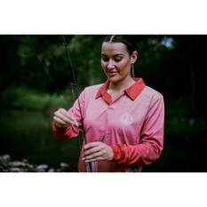 The Mad Hueys Women’s Flying Fish Fishing Jersey, Coral Pink, bcf_hi-res