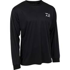 Daiwa Men's Crew Fishing Shirt, Black, bcf_hi-res