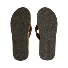 Quiksilver Men's Carver Nubuck Thongs, Brown, bcf_hi-res
