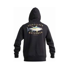 Quiksilver Waterman Men’s Yellow Fins Hoodie Black S, Black, bcf_hi-res