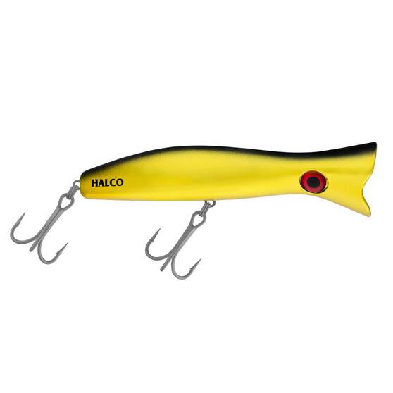 Halco Roosta Popper Surface Lure 160mm Chrome Gold Black, Chrome Gold Black, bcf_hi-res