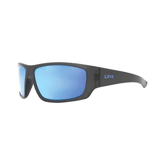 Liive Men’s X Padang X Polarised Sunglasses Black with Blue Lens, , bcf_hi-res