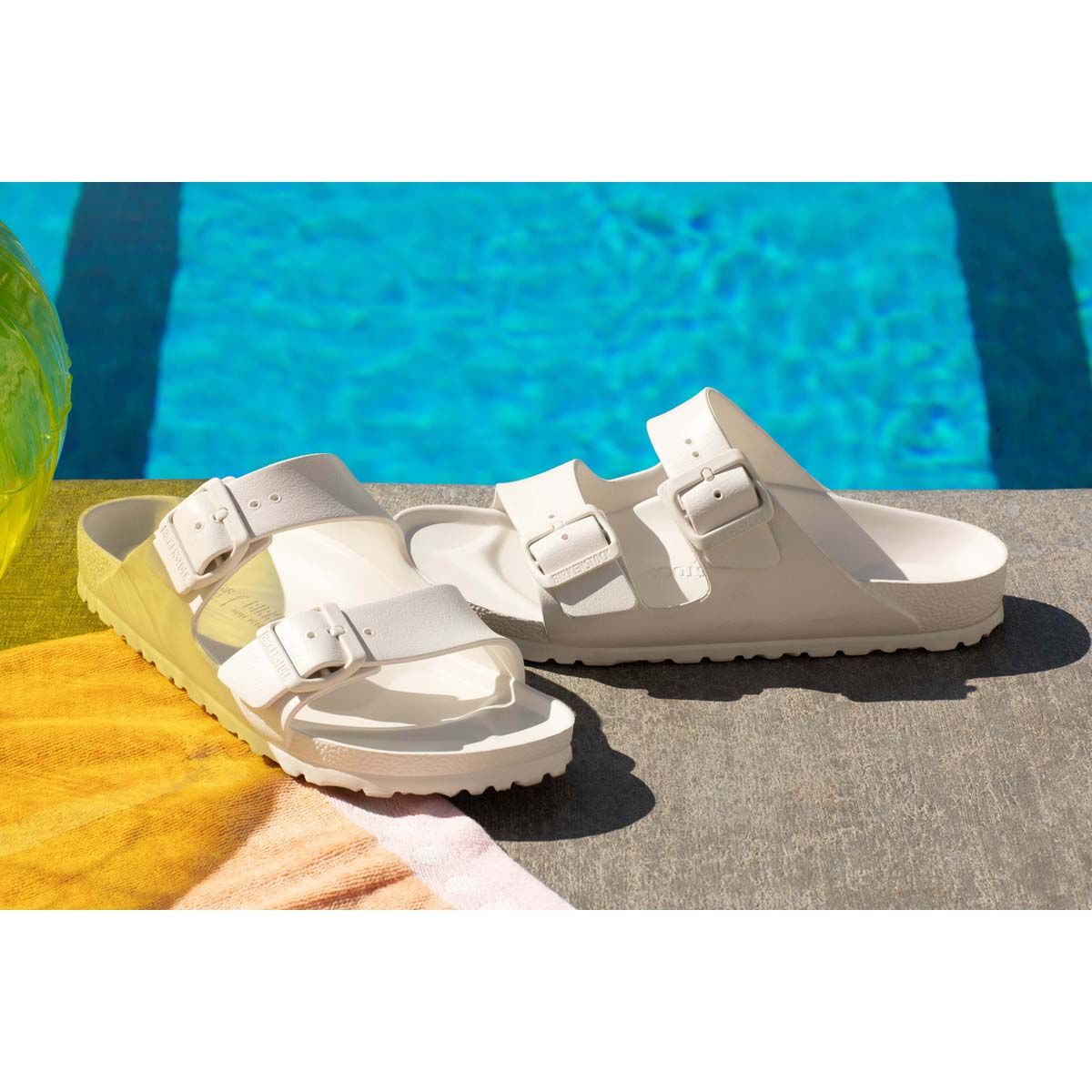 Birkenstock Unisex Arizona Narrow EVA Sandals, Natural, bcf_hi-res