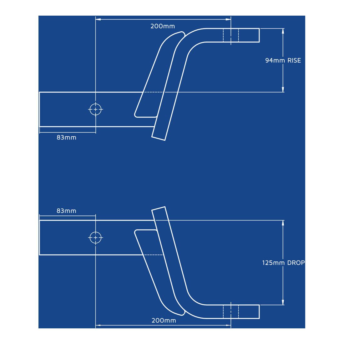 Hayman Reese Tow Ball Mount Kit 125mm/200mm, , bcf_hi-res
