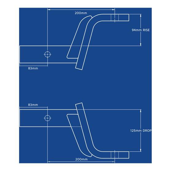 Hayman Reese Tow Ball Mount Kit 125mm/200mm, , bcf_hi-res