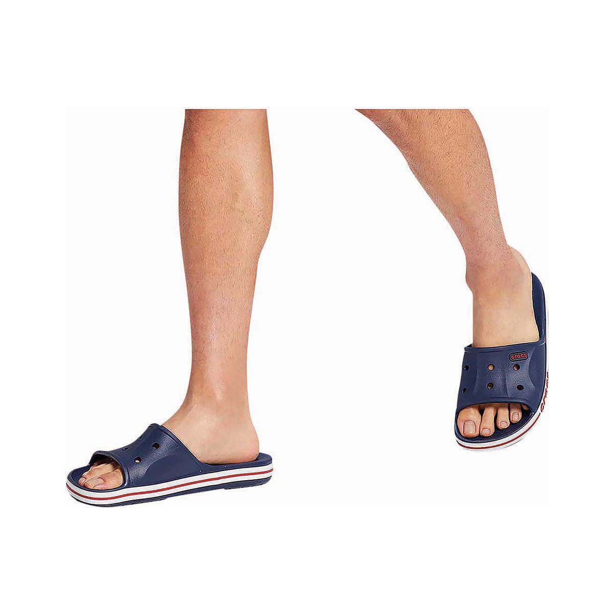 Crocs Unisex Bayaband Slides, Navy/Pepper, bcf_hi-res