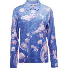 BCF x Tide Women’s Jellyfish Print Collared Fishing Shirt, Purple, bcf_hi-res