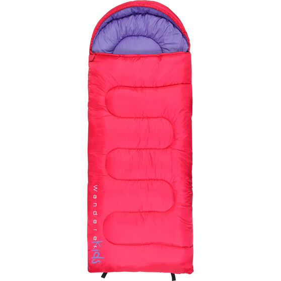 Wanderer Miniflame Single Hooded Sleeping Bag Pink Purple Bcf
