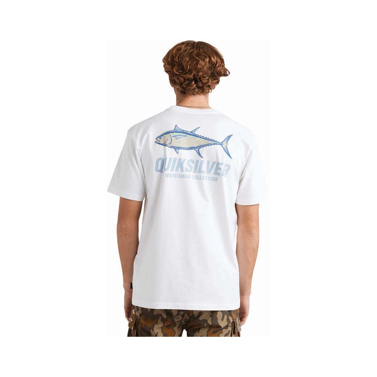 Quiksilver Men's Slack Tide Short Sleeve Tee, White, bcf_hi-res