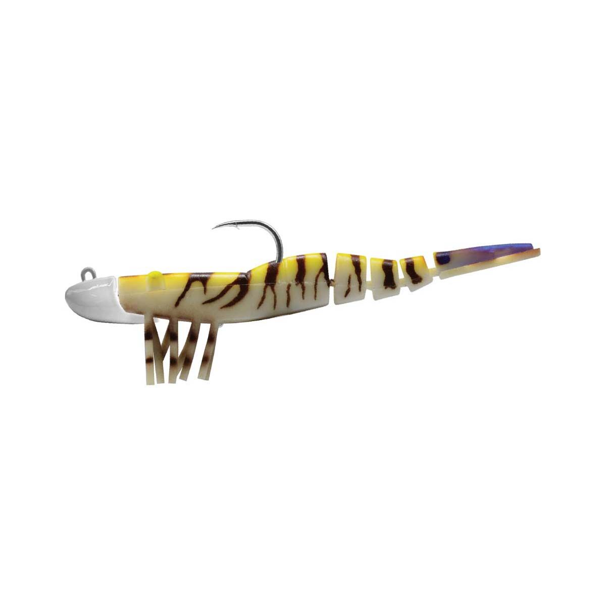 Wilson Wild Shrimp HD Soft Plastic Lure 5in Black Tiger, Black Tiger, bcf_hi-res