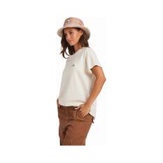 Quiksilver Classic Logo Short Sleeve Shirt for Women, Birch White, bcf_hi-res