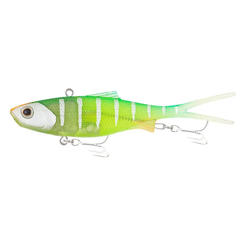 Samaki Vibelicious Fork Tail Soft Vibe Lure 150mm 50g Lime Tiger UV, Lime Tiger UV, bcf_hi-res
