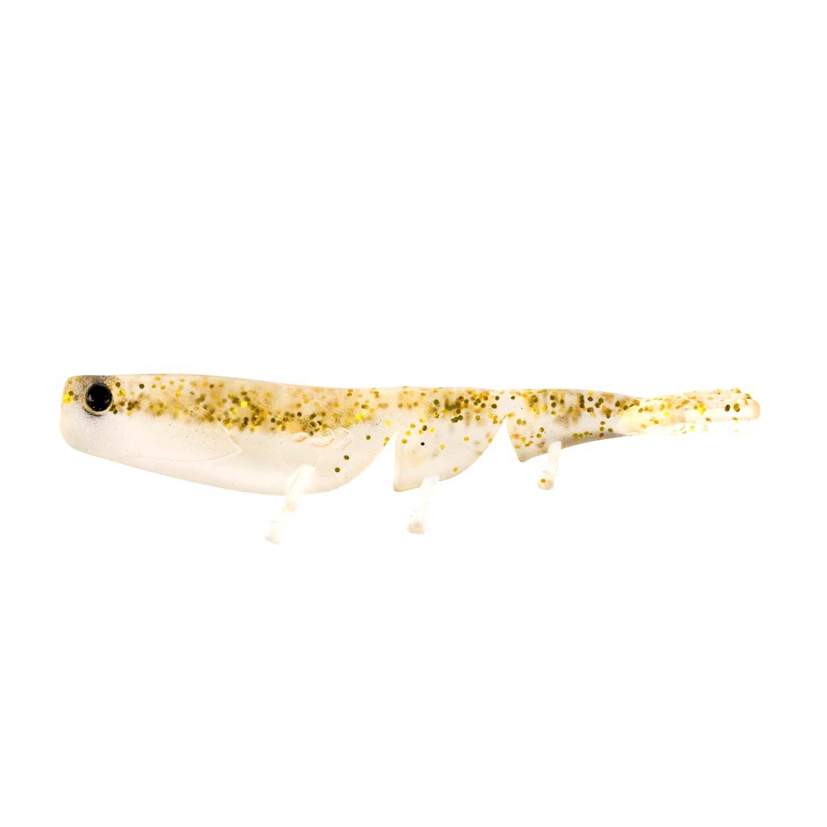 Daiwa BaitJunkie Prawn Soft Plastic Lure 2.35in Clear Gold, Clear Gold, bcf_hi-res