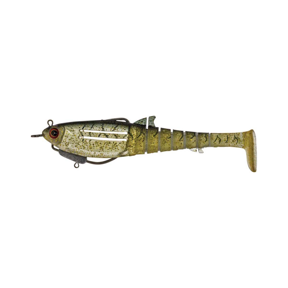 Zerek Flat Shad X Weedless Soft Plastic Lure 145mm Dark Ale, Dark Ale, bcf_hi-res