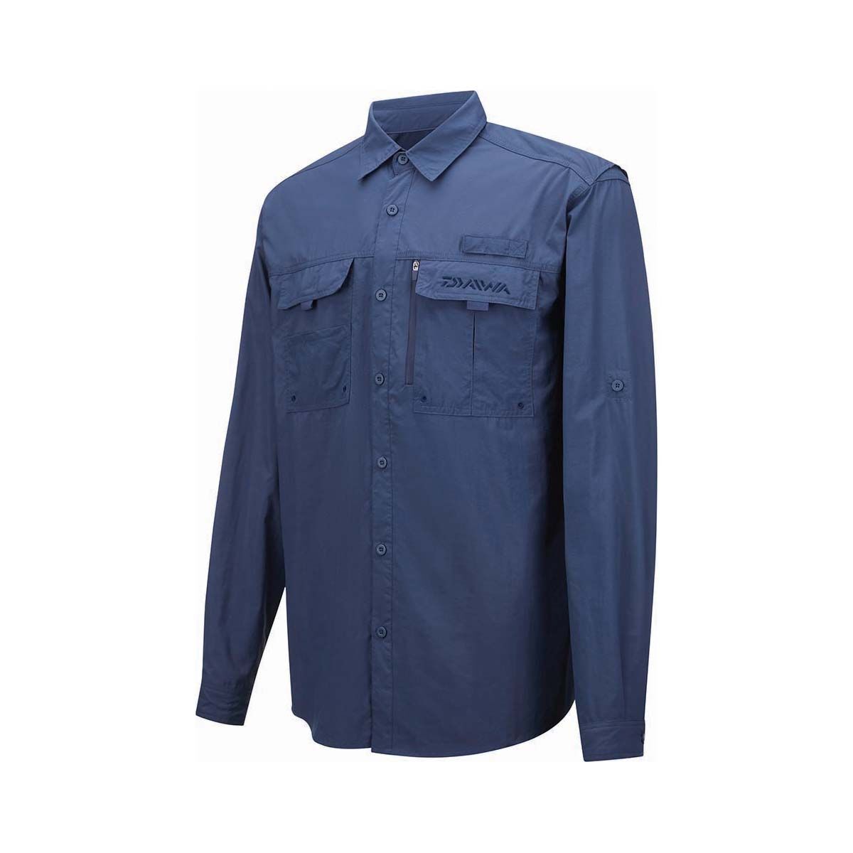 Daiwa Men&rsquo;s Long Sleeve Fishing Shirt, Navy, bcf_hi-res