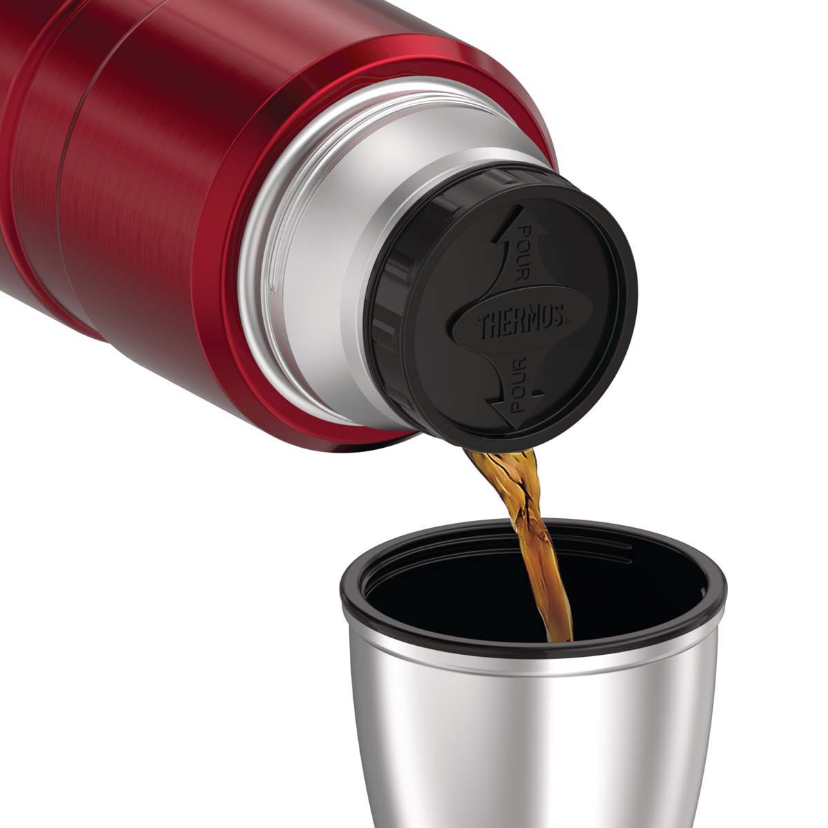 Thermos King Stainless Steel Flask 2L Red, , bcf_hi-res