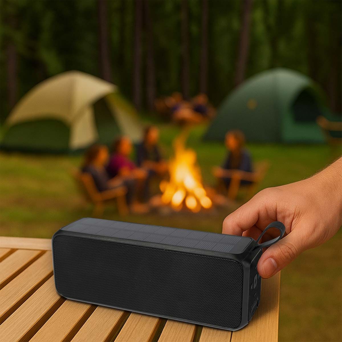 Mirabella Solar Wireless Bluetooth Speaker, , bcf_hi-res