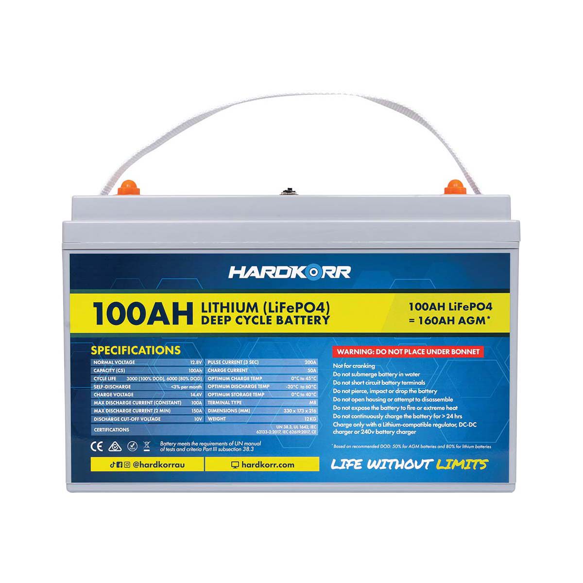 Hardkorr Lithium Battery 100AH, , bcf_hi-res