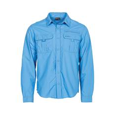 Outdoor Expedition Men's Long Sleeve Fishing Shirt Blue S, Blue, bcf_hi-res