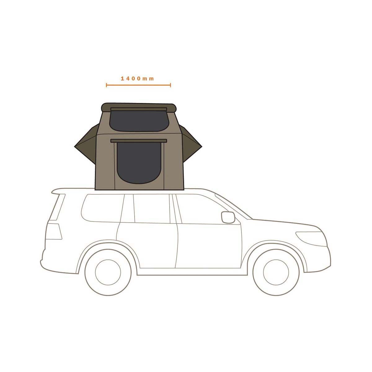 Darche Intrepidor 1400mm Roof Top Tent, , bcf_hi-res