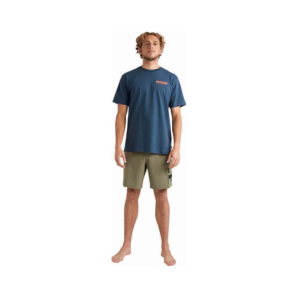 Quiksilver Men's Desert Swells Short Sleeve Tee, Midnight Navy, bcf_hi-res