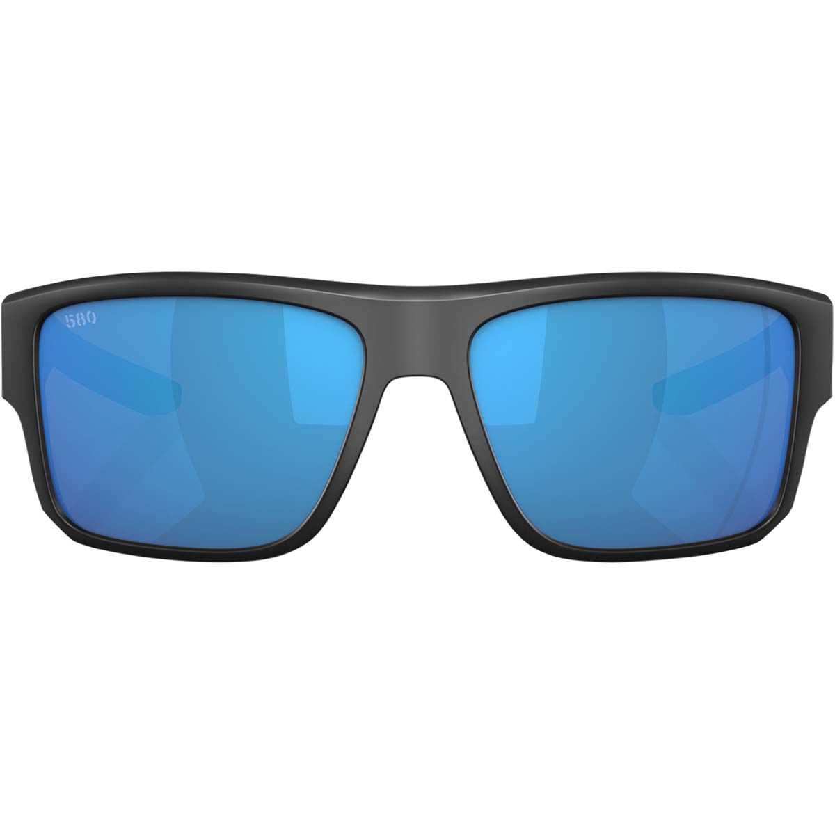 Costa Taxman Mirrored Sunglasses Matte Black with Blue Lens, , bcf_hi-res