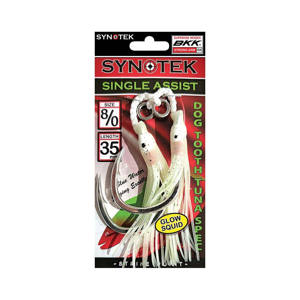 Synotek Single Assist Hooks 8/0 3.5cm Full Glow, Full Glow, bcf_hi-res