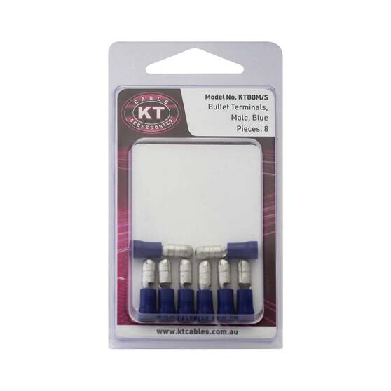 KT Cables Insulated Bullet Terminal Blue 4.0, , bcf_hi-res