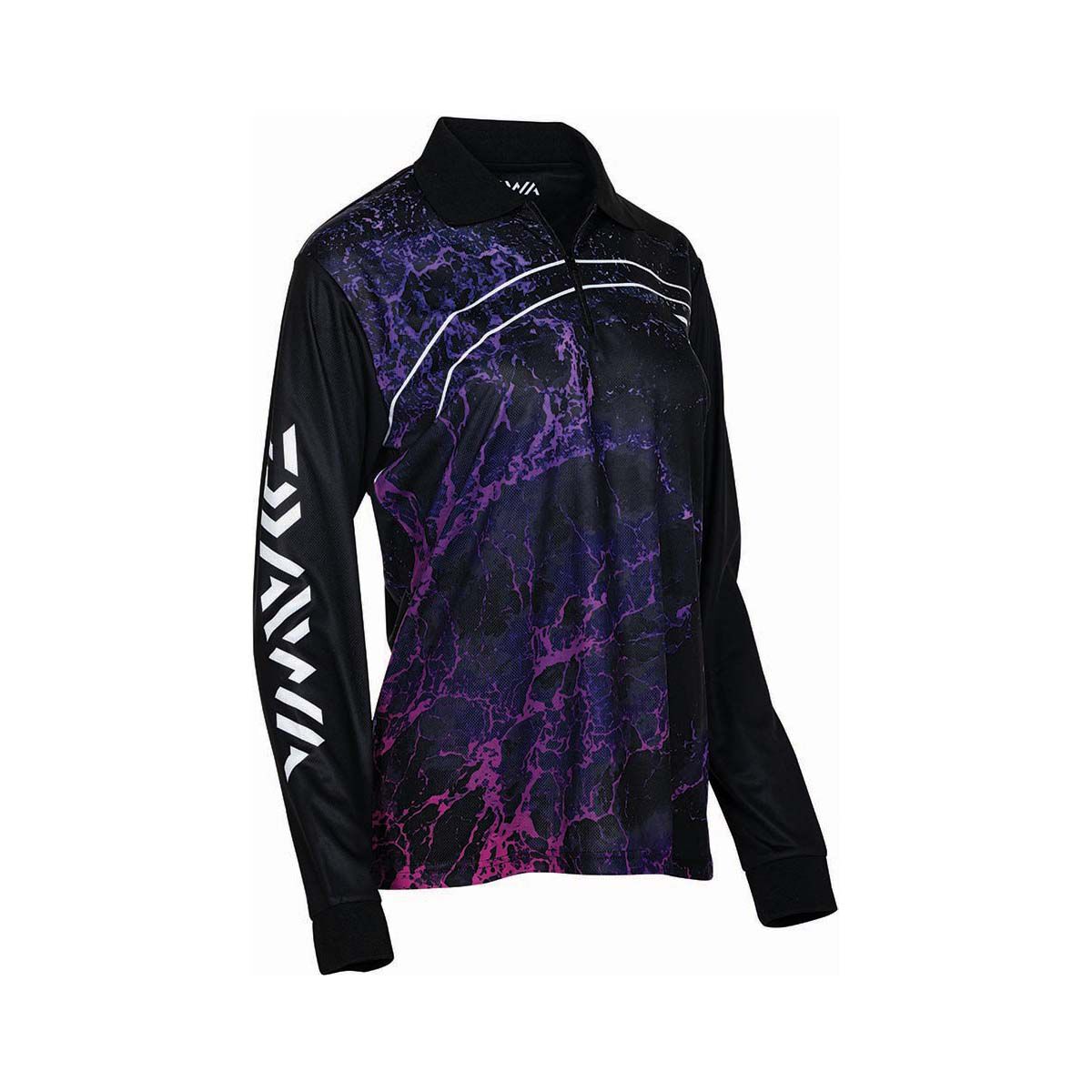 Daiwa Women's Storm Fishing Shirt Black 8, Black, bcf_hi-res
