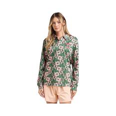 The Mad Hueys Women’s Tiki Anchor Fishing Shirt, Peach Green, bcf_hi-res