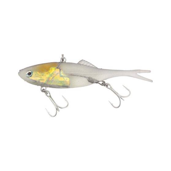 Berkley Shimma Shad Fork Tail Vibe Lure 120mm Ghost, Ghost, bcf_hi-res