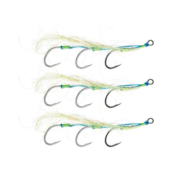 Vexed Flashy Triple Assist Rig 3 Pack, Chartreuse Glow, bcf_hi-res