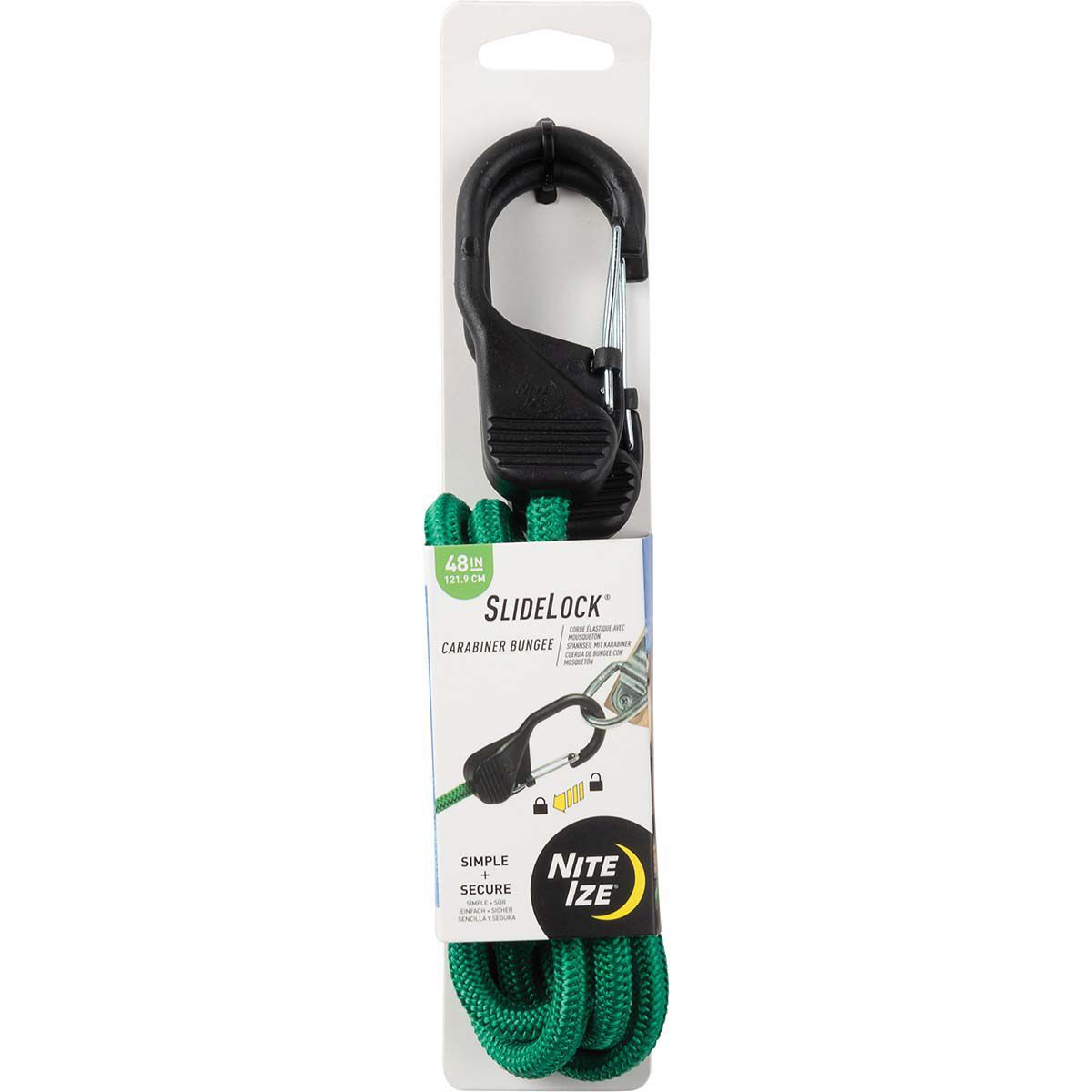 Nite Ize Carabiner SlideLock Bungee 48" Green, , bcf_hi-res