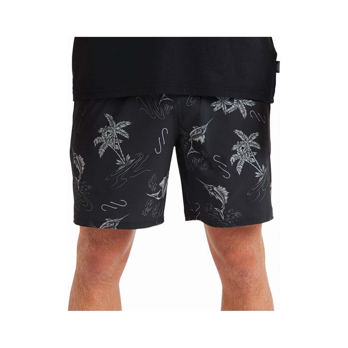 Quiksilver Men's Bimini Twist Volley Boardshorts, Black, bcf_hi-res