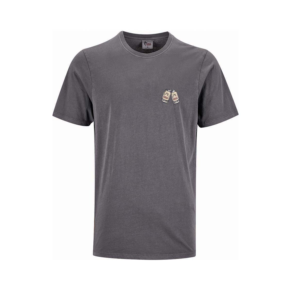 Great Northern Brewing Co. Men's Beer Can Short Sleeve Tee Dark Grey S, Dark Grey, bcf_hi-res