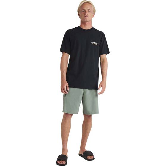 Quiksilver Men’s Wet Lines Short Sleeve Tee, Black, bcf_hi-res