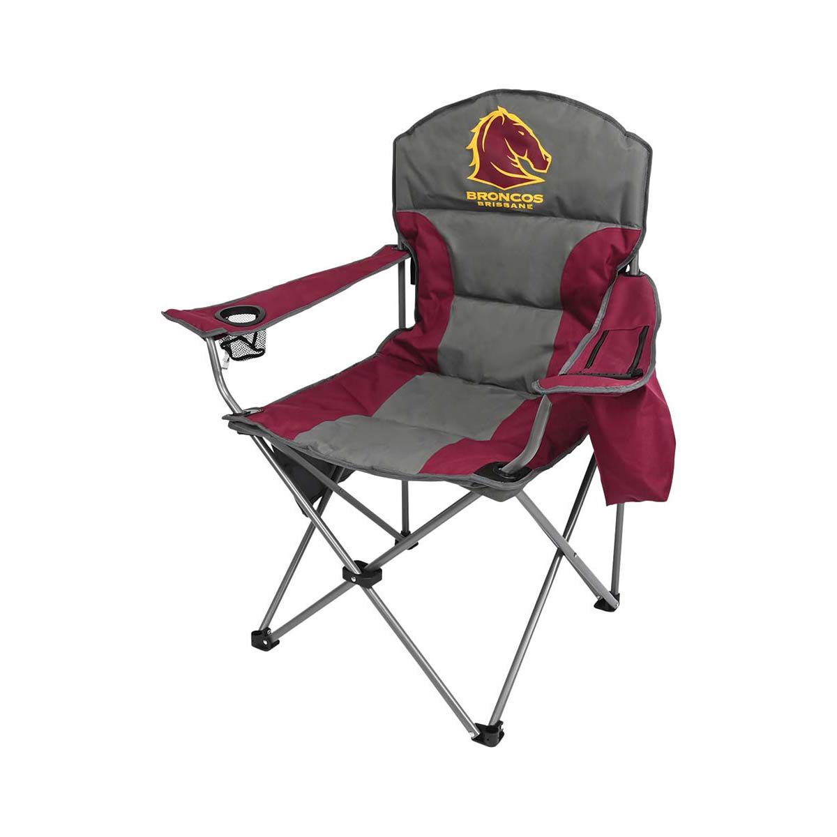 NRL Brisbane Broncos Camp Chair 130kg, , bcf_hi-res