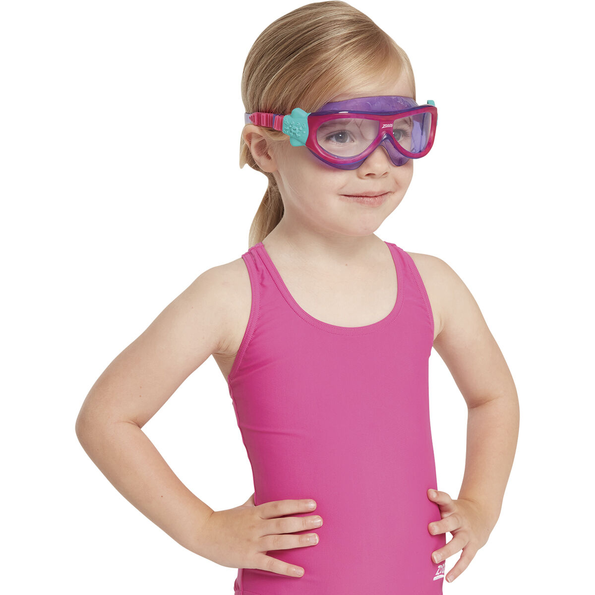 Zoggs Phantom Swimming Goggles Mask 0 - 6 Years Pink, Pink, bcf_hi-res