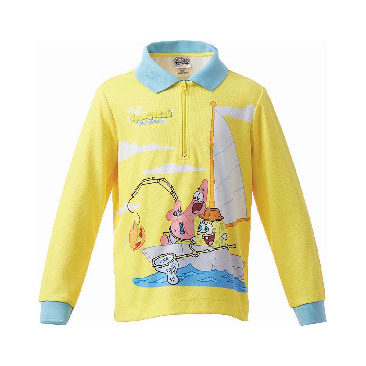 SpongeBob Kids&rsquo; Fishing Shirt Yellow 2, Yellow, bcf_hi-res
