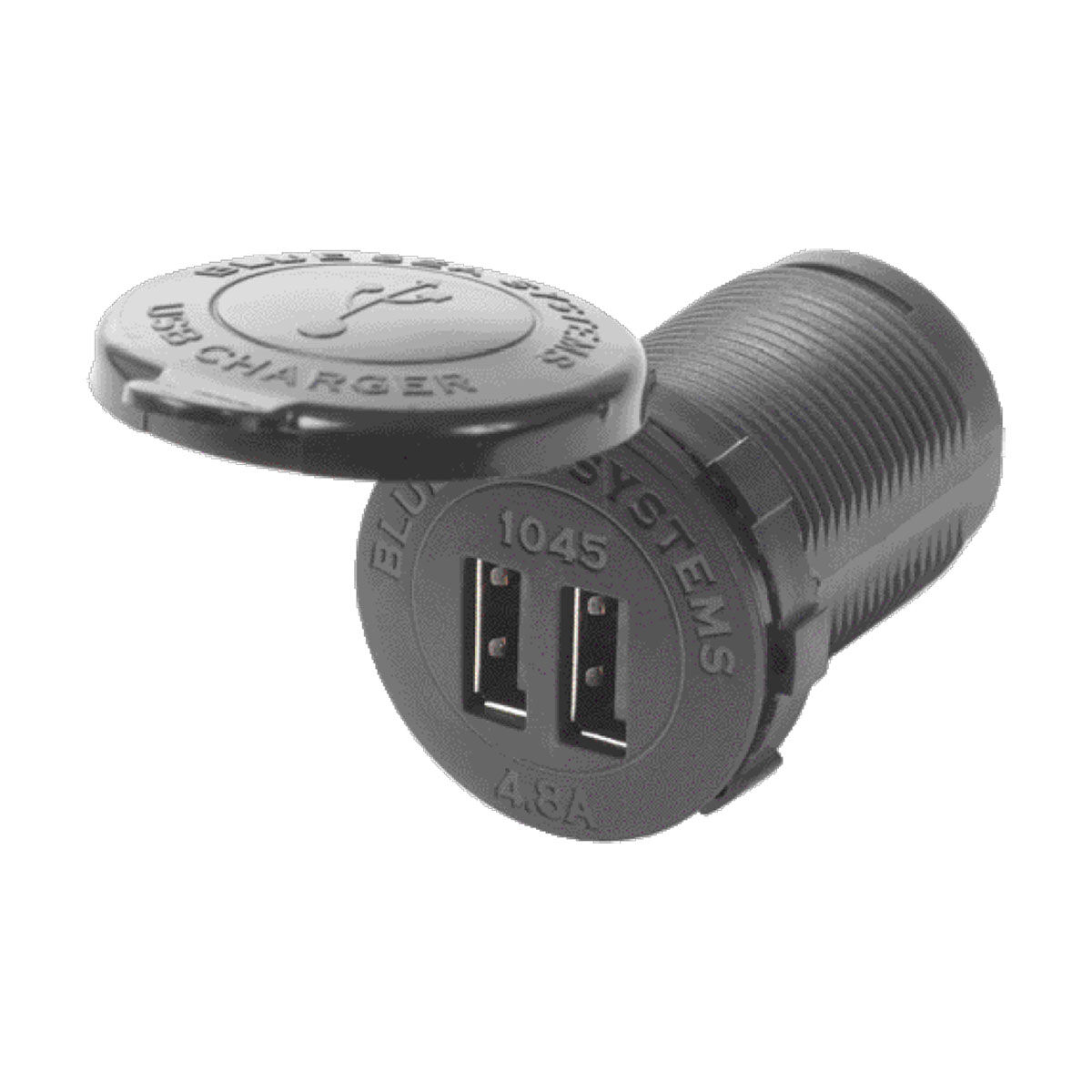 Blue Sea Systems Panel Mount Dual USB 4.8A Socket, , bcf_hi-res