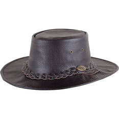 OUTBACK LEATHER Men's Ram Crushable Hat Brown M, Brown, bcf_hi-res