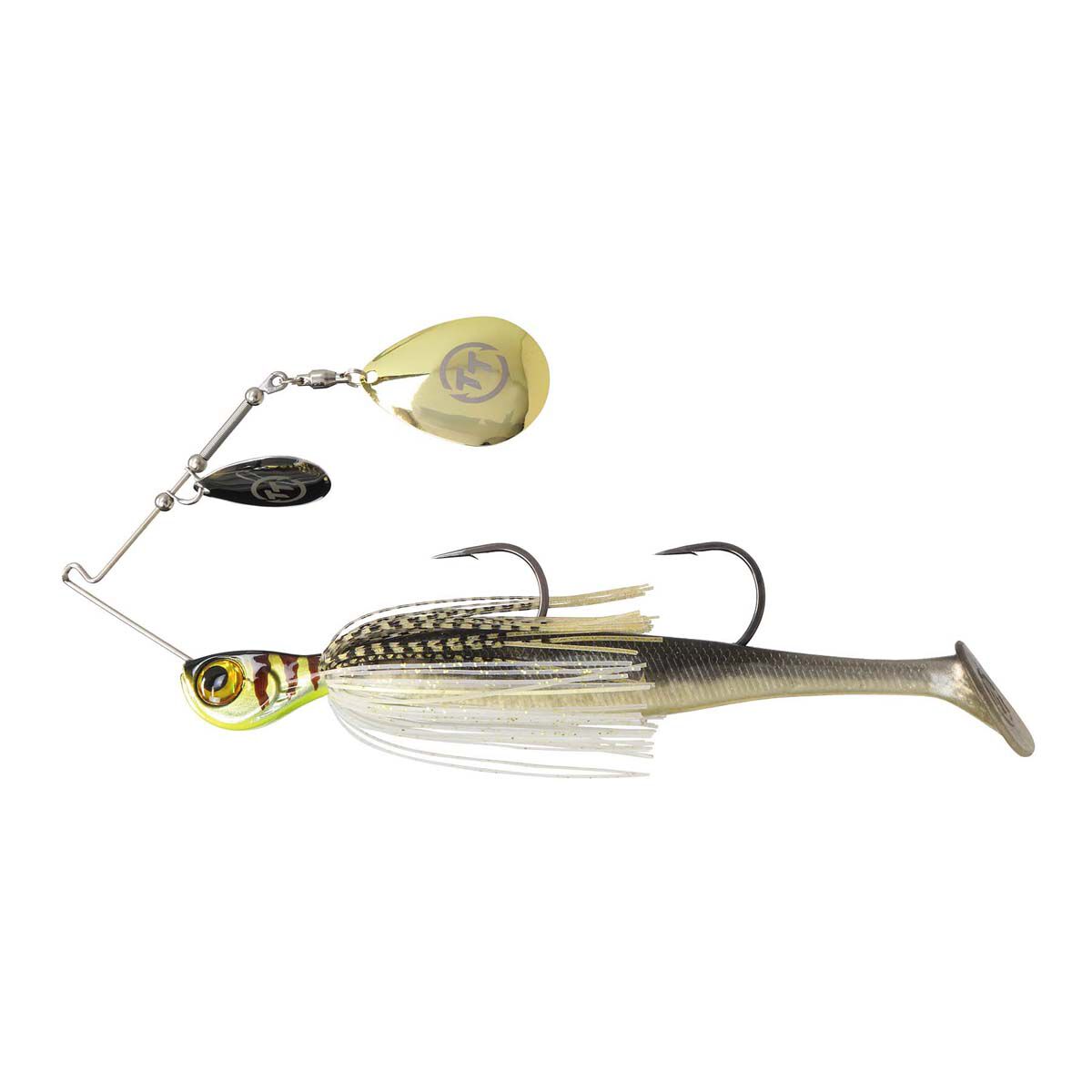TT Fishing Tornado+ Double Colorado Rigged Spinnerbait Lure 1oz Gold Glimmer, Gold Glimmer, bcf_hi-res