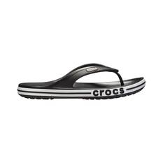 Crocs Unisex Bayaband Thongs, Black/White, bcf_hi-res