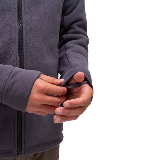 Macpac Men's Mountain Hooded Fleece Jacket Forged Iron S, Forged Iron, bcf_hi-res