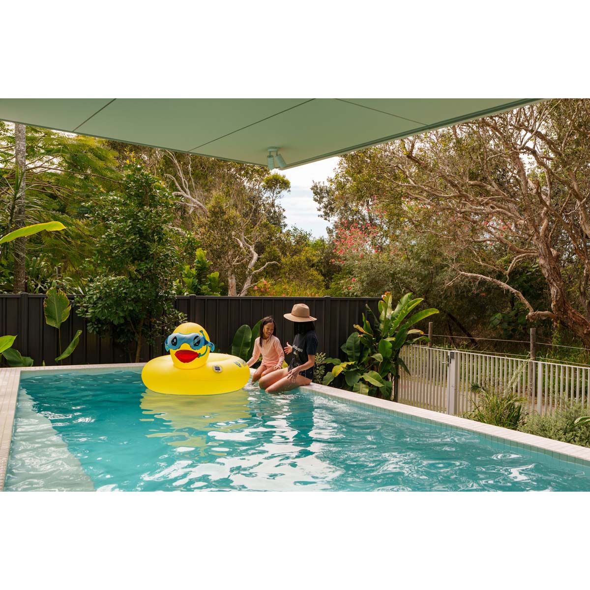 Tahwalhi Solar Light Up Duck Pool Inflatable, , bcf_hi-res