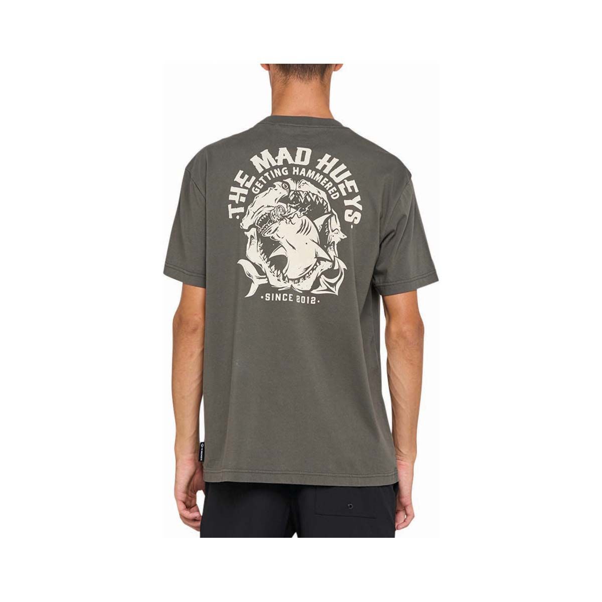 The Mad Hueys Men's Getting Hammered Short Sleeve Tee Charcoal S, Charcoal, bcf_hi-res