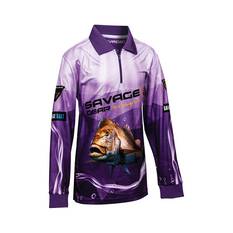 Savage Gear Youth Snapper Sublimated Polo, Purple, bcf_hi-res