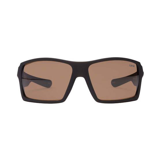 Liive Men’s The Edge Polarised Sunglasses Matt Brown with Brown Lens, , bcf_hi-res