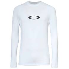 Oakley Ellipse Men’s Long Sleeve Rashie White S, White, bcf_hi-res